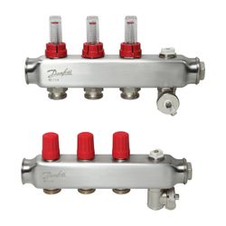 Danfoss Verteiler für Fussbodenheizungen SSM-3F, 3 Kreise, mit Durchflussanzeige, 088... DANFOSS-088U0753 5702425114823 (Abb. 1)