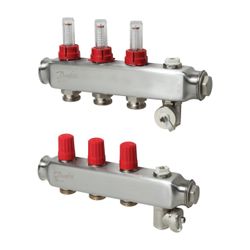 Danfoss Verteiler für Fussbodenheizungen SSM-3F, 3 Kreise, mit Durchflussanzeige, 088... DANFOSS-088U0753 5702425114823 (Abb. 1)