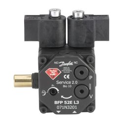 Danfoss Ölbrennerpumpe BFP 52 E L3, mit 2 Magnetventilen, Drehrichtung links, 24l/h, ... DANFOSS-071N3201 5702425156397 (Abb. 1)
