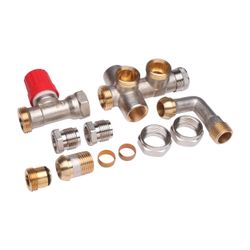 Danfoss Steigrohrventil für 2-Rohranlagen Set RA-KW, Heizkörper R 1/2", Anlage G 3/4"... DANFOSS-013G3344 5702420031774 (Abb. 1)