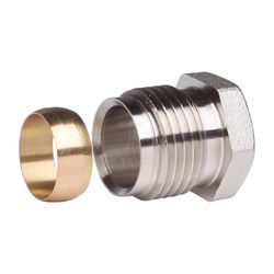 Danfoss Klemmverbinder, R 1/2" Außengewinde auf 15mm, für Stahl- und Kupferrohre, ver... DANFOSS-013G4115 5702420033204 (Abb. 1)