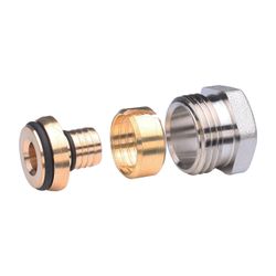 Danfoss Klemmverbinder, R 1/2"AG auf 15x2,5mm, für VPE-Kunststoffrohre PEX, vernickel... DANFOSS-013G4147 5702420032849 (Abb. 1)