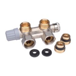 Danfoss Anschlussarmatur VHS-E für Einrohrheizung, R 1/2", Eckausführung, Verkehrswei... DANFOSS-013G4691 5702420046709 (Abb. 1)