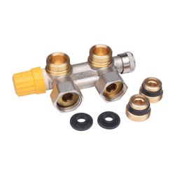 Danfoss Anschlussarmatur VHS-UN Heizkörper R 1/2", Eckausführung, vernickelt, 013G474... DANFOSS-013G4741 5702420036106 (Abb. 1)