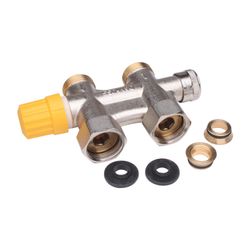 Danfoss Anschlussarmatur VHS-UN Heizkörper G 3/4", Durchgangsausführung, vernickelt, ... DANFOSS-013G4744 5702420036137 (Abb. 1)