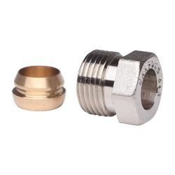 Danfoss Klemmverbinder, R 3/8" Außengewinde auf 10mm, für Stahl- und Kupferrohre... DANFOSS-013G4100 5702420033105 (Abb. 1)