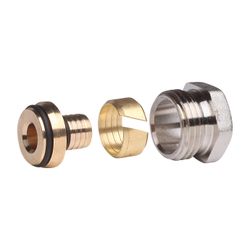 Danfoss Klemmverbinder, R 1/2"AG auf 14x2mm, für Alu-Verbundrohre AluPex, vernickelt... DANFOSS-013G4174 5702420033006 (Abb. 1)