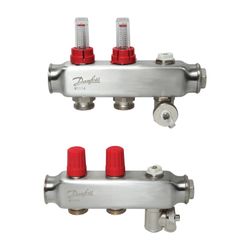 Danfoss Verteiler für Fussbodenheizungen SSM-2F, 2 Kreise, mit Durchflussanzeige, 088... DANFOSS-088U0752 5702425114830 (Abb. 1)