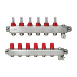 Danfoss Verteiler für Fussbodenheizungen SSM-6F, 6 Kreise, mit Durchflussanzeige, 088... DANFOSS-088U0756 5702425114793 (Abb. 1)
