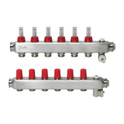 Danfoss Verteiler für Fussbodenheizungen SSM-6F, 6 Kreise, mit Durchflussanzeige, 088... DANFOSS-088U0756 5702425114793 (Abb. 1)