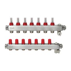 Danfoss Verteiler für Fussbodenheizungen SSM-7F, 7 Kreise, mit Durchflussanzeige, 088... DANFOSS-088U0757 5702425114786 (Abb. 1)