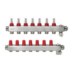 Danfoss Verteiler für Fussbodenheizungen SSM-7F, 7 Kreise, mit Durchflussanzeige, 088... DANFOSS-088U0757 5702425114786 (Abb. 1)