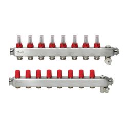 Danfoss Verteiler für Fussbodenheizungen SSM-8F, 8 Kreise, mit Durchflussanzeige, 088... DANFOSS-088U0758 5702425114779 (Abb. 1)