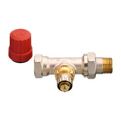 Danfoss Ventilgehäuse RA-N, DN 15, R 1/2", Durchgangsausführung, matt vernickelt, 013... DANFOSS-013G0034 5702420001227 (Abb. 1)