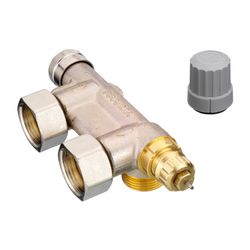 Danfoss Anschlussarmatur VHS-E für Einrohrheizung, R 1/2", Eckausführung, Verkehrswei... DANFOSS-013G4691 5702420046709 (Abb. 1)