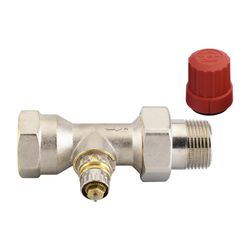 Danfoss Ventilgehäuse RA-N, DN 25, R 1", Durchgangsausführung, matt vernickelt, 013G0... DANFOSS-013G0038 5702420003054 (Abb. 1)