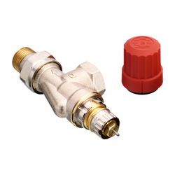 Danfoss Ventilgehäuse RA-N, DN 15, R 1/2", Axialausführung, matt vernickelt, 013G0153... DANFOSS-013G0153 5702420007854 (Abb. 1)