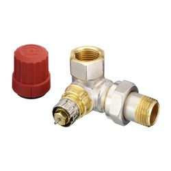 Danfoss Ventilgehäuse RA-N, DN 15, R 1/2", Winkelausführung rechts, matt vernickelt, ... DANFOSS-013G0233 5702420000657 (Abb. 1)