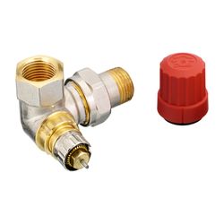 Danfoss Ventilgehäuse RA-N, DN 15, R 1/2", Winkelausführung rechts, matt vernickelt, ... DANFOSS-013G0233 5702420000657 (Abb. 1)
