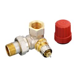 Danfoss Ventilgehäuse RA-N, DN 15, R 1/2", Winkelausführung links, matt vernickelt, 0... DANFOSS-013G0234 5702420003887 (Abb. 1)