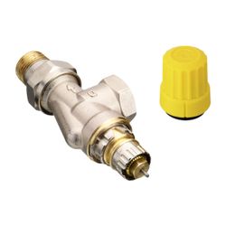 Danfoss Ventilgehäuse RA-UN, DN 15, R 1/2", Axialausführung, matt vernickelt, 013G304... DANFOSS-013G3043 5702421034569 (Abb. 1)