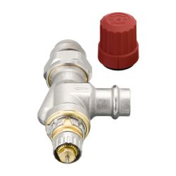Danfoss Ventilgehäuse RA-N, DN 15, Pressfit R 1/2", Axialausführung, matt vernickelt,... DANFOSS-013G3239 5702420091747 (Abb. 1)