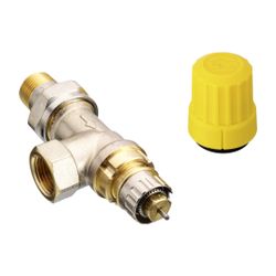 Danfoss Ventilgehäuse RA-UR, DN 10, R 3/8", Axialausführung, matt vernickelt, 013G329... DANFOSS-013G3297 5702420013749 (Abb. 1)