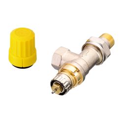 Danfoss Ventilgehäuse RA-UR, DN 10, R 3/8", Axialausführung, matt vernickelt, 013G329... DANFOSS-013G3297 5702420013749 (Abb. 1)
