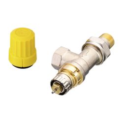 Danfoss Ventilgehäuse RA-UR, DN 10, R 3/8", Axialausführung, matt vernickelt, 013G329... DANFOSS-013G3297 5702420013749 (Abb. 1)