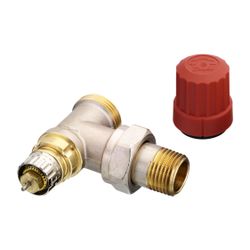 Danfoss Ventilgehäuse RA-N, DN 15, G 3/4" AG, Eckausführung, matt vernickelt, 013G420... DANFOSS-013G4201 5702420048000 (Abb. 1)