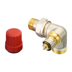 Danfoss Ventilgehäuse RA-N, DN 15, G 3/4" AG, Winkelausführung rechts, matt vernickel... DANFOSS-013G4204 5702420048031 (Abb. 1)
