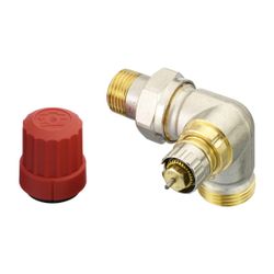 Danfoss Ventilgehäuse RA-N, DN 15, G 3/4" AG, Winkelausführung rechts, matt vernickel... DANFOSS-013G4204 5702420048031 (Abb. 1)