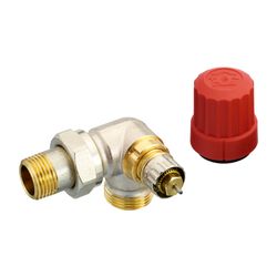 Danfoss Ventilgehäuse RA-N, DN 15, G 3/4" AG, Winkelausführung rechts, matt vernickel... DANFOSS-013G4204 5702420048031 (Abb. 1)