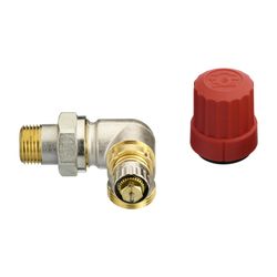 Danfoss Ventilgehäuse RA-N, DN 15, G 3/4" AG, Winkelausführung rechts, matt vernickel... DANFOSS-013G4204 5702420048031 (Abb. 1)