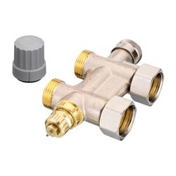 Danfoss Anschlussarmatur VHS-E für Einrohrheizung, R 1/2", Durchgangsausführung, Verk... DANFOSS-013G4692 5702420046716 (Abb. 1)