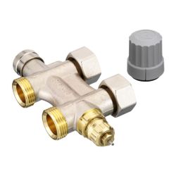 Danfoss Anschlussarmatur VHS-E für Einrohrheizung, R 1/2", Durchgangsausführung, Verk... DANFOSS-013G4692 5702420046716 (Abb. 1)
