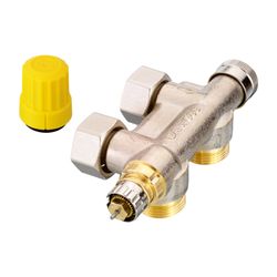 Danfoss Anschlussarmatur VHS-UN Heizkörper R 1/2", Eckausführung, vernickelt, 013G474... DANFOSS-013G4741 5702420036106 (Abb. 1)