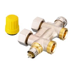 Danfoss Anschlussarmatur VHS-UN Heizkörper R 1/2", Durchgangsausführung, vernickelt, ... DANFOSS-013G4742 5702420036113 (Abb. 1)