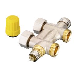 Danfoss Anschlussarmatur VHS-UN Heizkörper R 1/2", Durchgangsausführung, vernickelt, ... DANFOSS-013G4742 5702420036113 (Abb. 1)