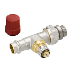 Danfoss Ventilgehäuse RA-N, DN 15, Pressfit R 1/2", Durchgangsausführung, matt vernic... DANFOSS-013G3238 5702420091730 (Abb. 1)