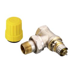 Danfoss Ventilgehäuse RA-UR, DN 15, R 1/2", Eckausführung, matt vernickelt, 013G3229... DANFOSS-013G3229 5702420032481 (Abb. 1)