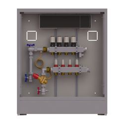 Danfoss Verteilerstation UnoFloor Basic 4L, 4 Heizkreise, links, mit WMZ-Set, 230V, 0... DANFOSS-088X3104 5702425243769 (Abb. 1)