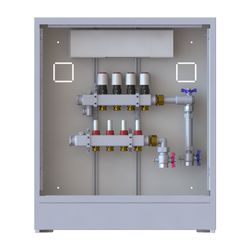 Danfoss Verteilerstation UnoFloor Basic 4R, 4 Heizkreise, rechts, mit WMZ-Set, 230V, ... DANFOSS-088X3124 5702425243837 (Abb. 1)