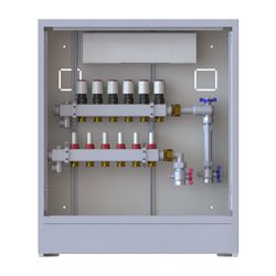 Danfoss Verteilerstation UnoFloor Basic 6R, 6 Heizkreise, rechts, mit WMZ-Set, 230V, ... DANFOSS-088X3126 5702425243851 (Abb. 1)