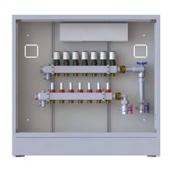 Danfoss Verteilerstation UnoFloor Basic 7R, 7 Heizkreise, rechts, mit WMZ-Set, 230V, ... DANFOSS-088X3127 5702425243868 (Abb. 1)