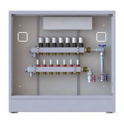Danfoss Verteilerstation UnoFloor Basic 7R, 7 Heizkreise, rechts, mit WMZ-Set, 230V, ... DANFOSS-088X3127 5702425243868 (Abb. 1)