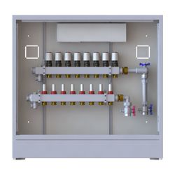 Danfoss Verteilerstation UnoFloor Basic 8R, 8 Heizkreise, rechts, mit WMZ-Set, 230V, ... DANFOSS-088X3128 5702425243875 (Abb. 1)