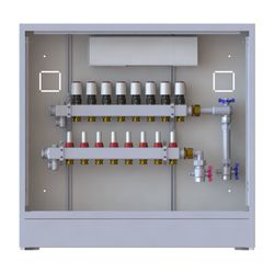 Danfoss Verteilerstation UnoFloor Basic 8R, 8 Heizkreise, rechts, mit WMZ-Set, 230V, ... DANFOSS-088X3128 5702425243875 (Abb. 1)