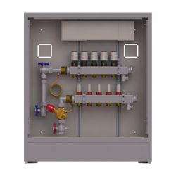 Danfoss Verteilerstation UnoFloor Comfort 5L, 5 Heizkreise, links, mit AB-PM-Set, 230... DANFOSS-088X3205 5702425243912 (Abb. 1)