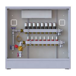 Danfoss Verteilerstation UnoFloor Comfort 8L, 8 Heizkreise, links, mit AB-PM-Set, 230... DANFOSS-088X3208 5702425243943 (Abb. 1)